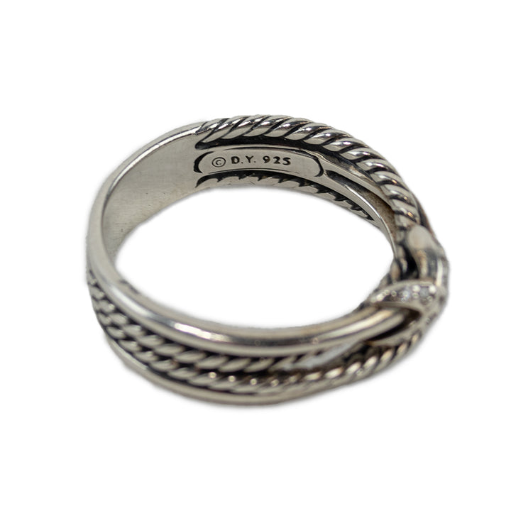 David Yurman Silver X Crossover Band Ring