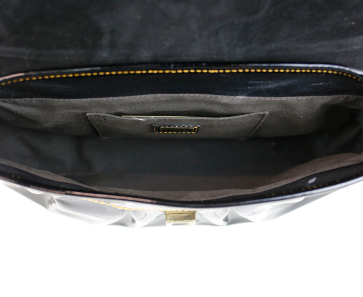 Fendi Black Patent Leather B Bag