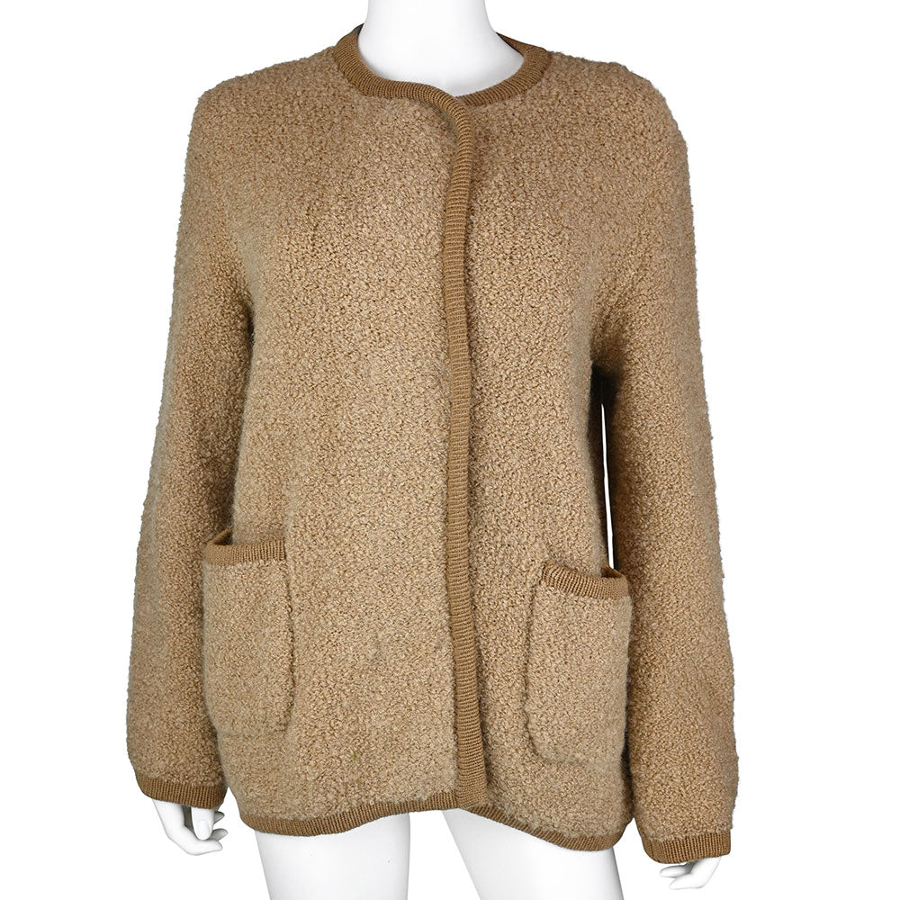 Dolce & Gabbana Tan Cashmere & Wool Teddy Jacket