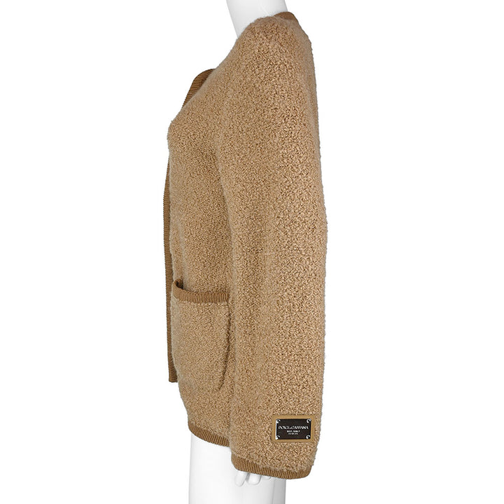 Dolce & Gabbana Tan Cashmere & Wool Teddy Jacket