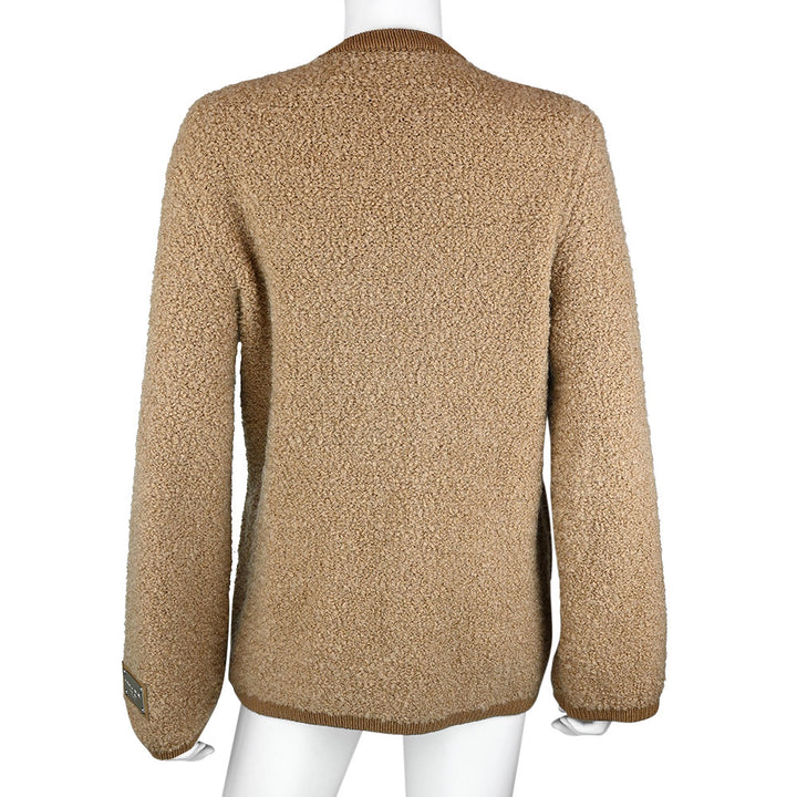 Dolce & Gabbana Tan Cashmere & Wool Teddy Jacket