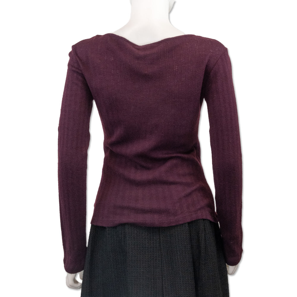 Dolce & Gabbana Plum Purple Acrylic/Wool Knit Top