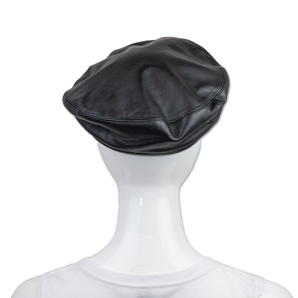 Eric Javits Black Leather Beret