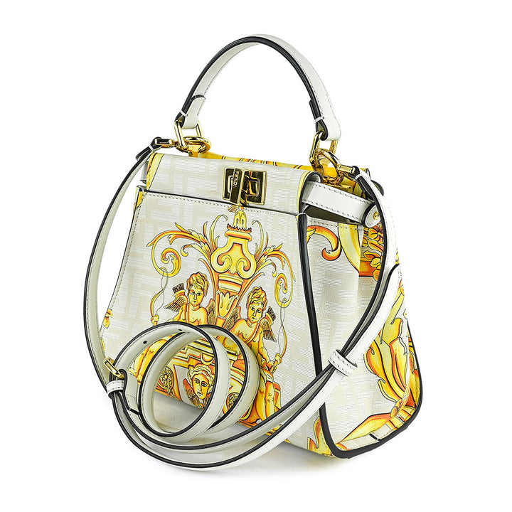 Fendi Fendace FF Baroque Mini Peekaboo Satchel