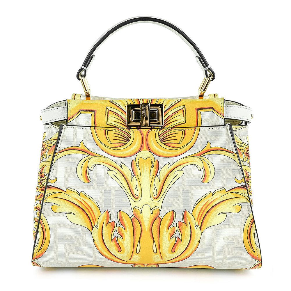 Fendi Fendace FF Baroque Mini Peekaboo Satchel