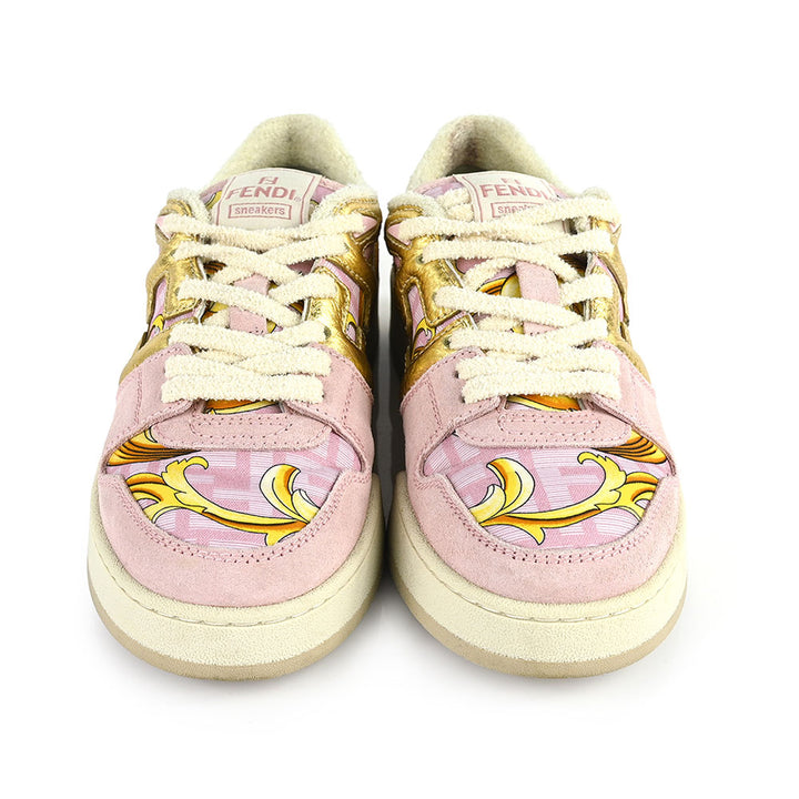 Fendi Fendace Pink & Gold Match Chunky Sneakers