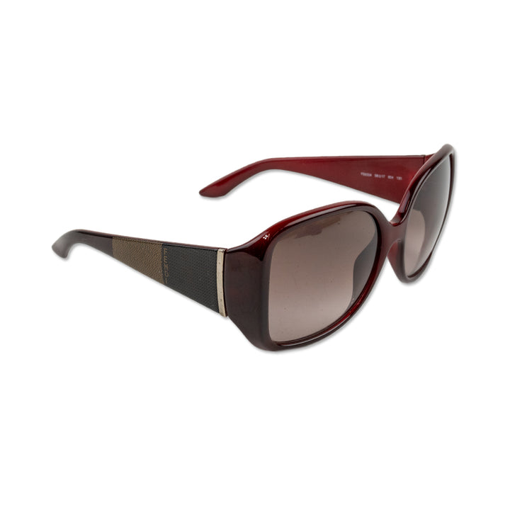 Fendi Plum Red Oversized Sunglasses with Logo Arms