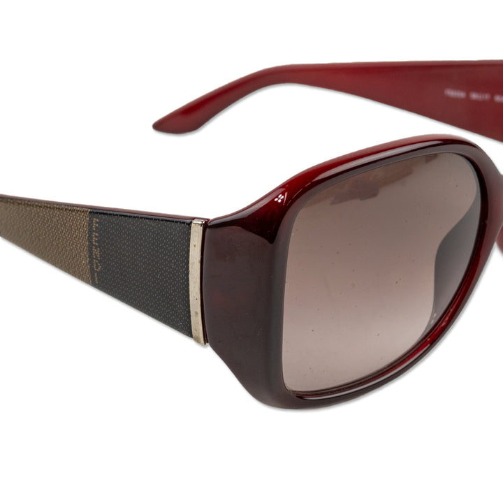 Fendi Plum Red Oversized Sunglasses with Logo Arms