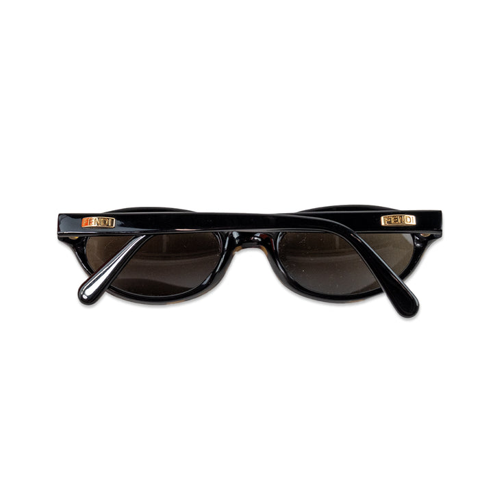 Fendi Small Oval Frame Tortoise Shell Sunglasses