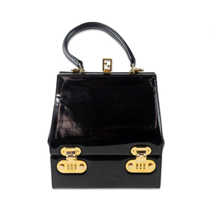 Fendi Vintage Train Case Cosmetic Top Handle