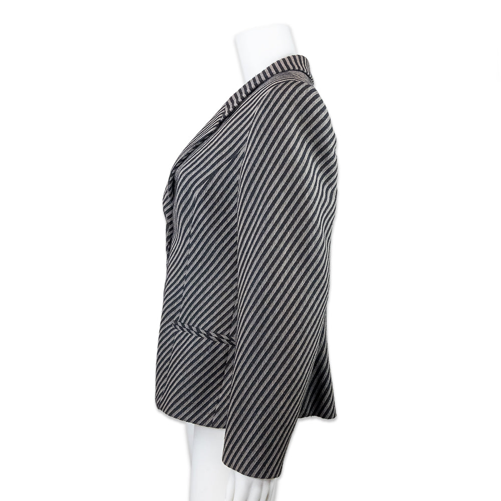 Giorgio Armani Striped Gray Black Blazer