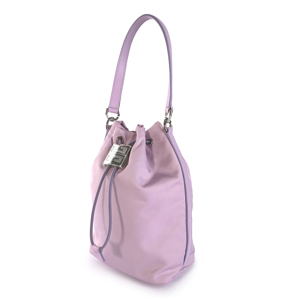 Givenchy 4G Lilac Nylon Bucket Mini Bag