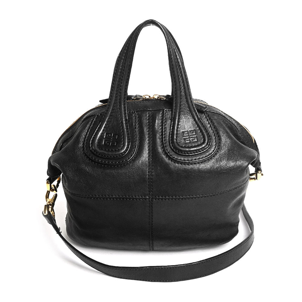 Givenchy Small Nightingale Black Leather Satchel