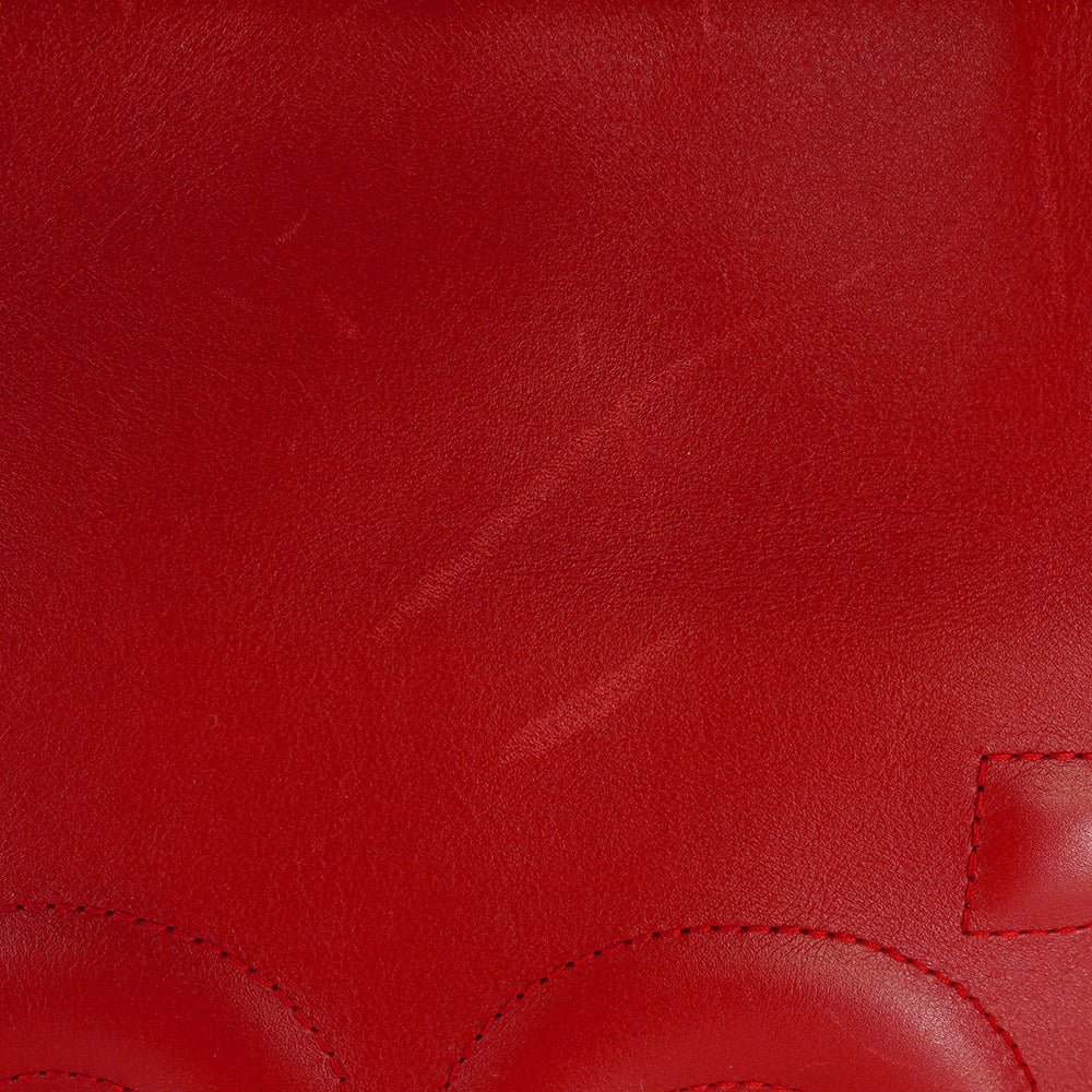 Gucci Apollo Red Leather GG Embossed Tote Bag