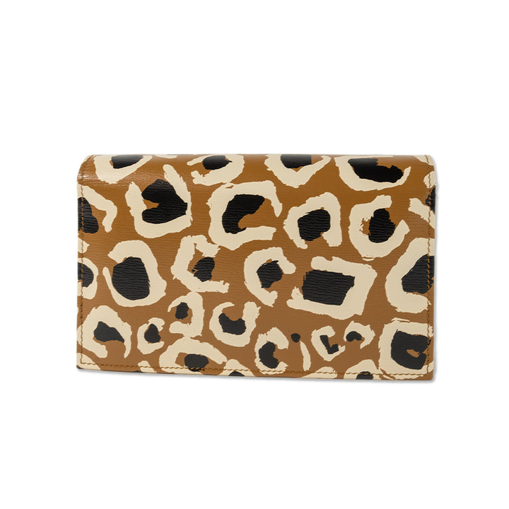 Gucci Animal Print Leather Betty Wallet on Chain