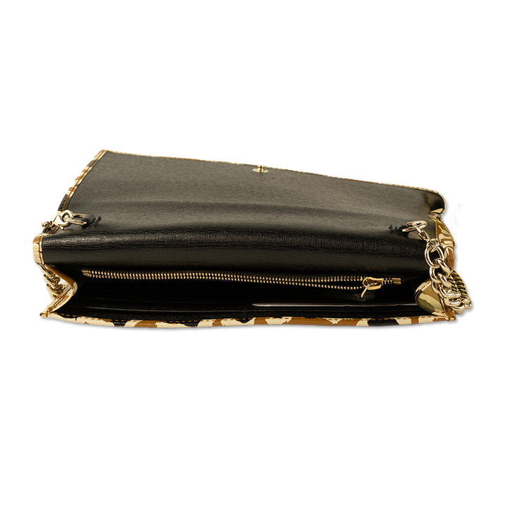 Gucci Animal Print Leather Betty Wallet on Chain