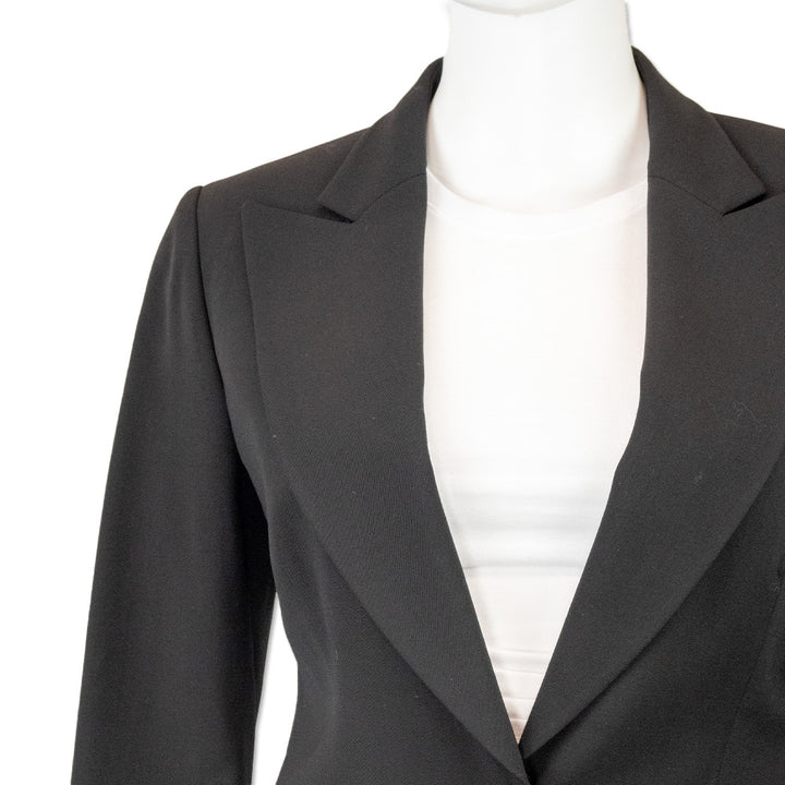 Gucci Black Peak Lapel Single-Breasted Blazer