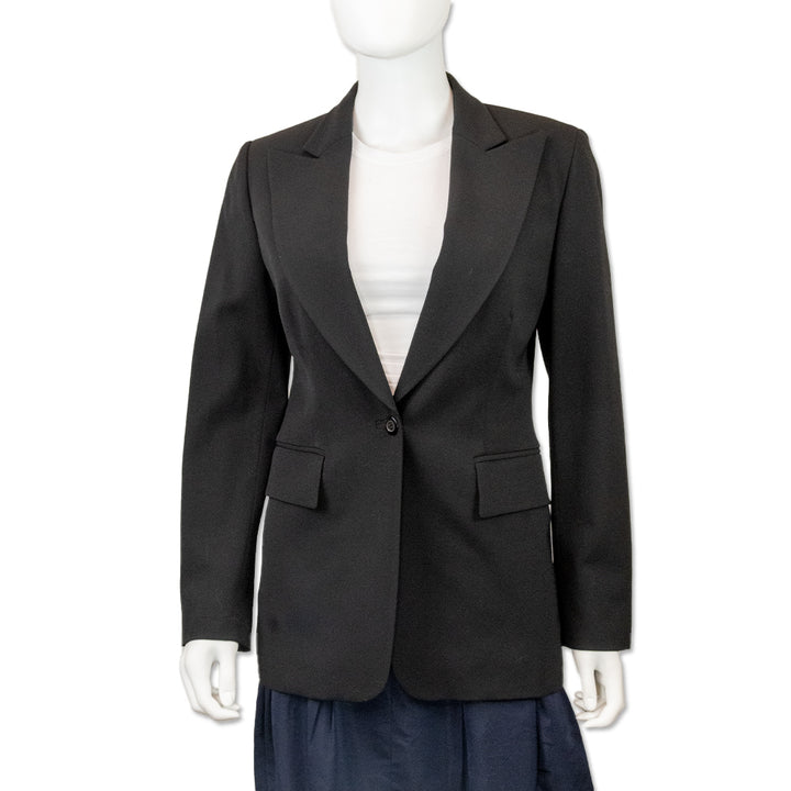 Gucci Black Peak Lapel Single-Breasted Blazer