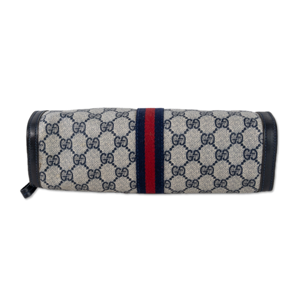 Gucci Blue GG Supreme Canvas Sherry Line Clutch Bag