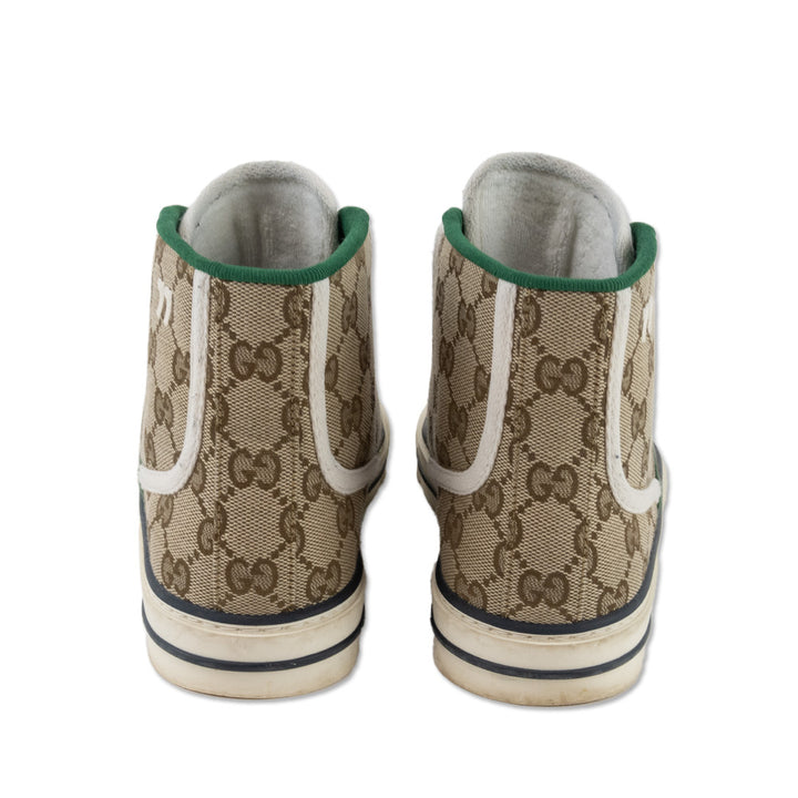 Gucci Canvas Monogram High Top Sneakers