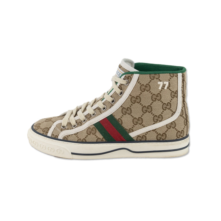 Gucci Canvas Monogram High Top Sneakers