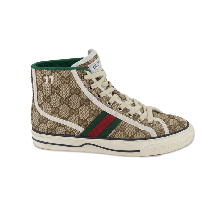 Gucci Canvas Monogram High Top Sneakers