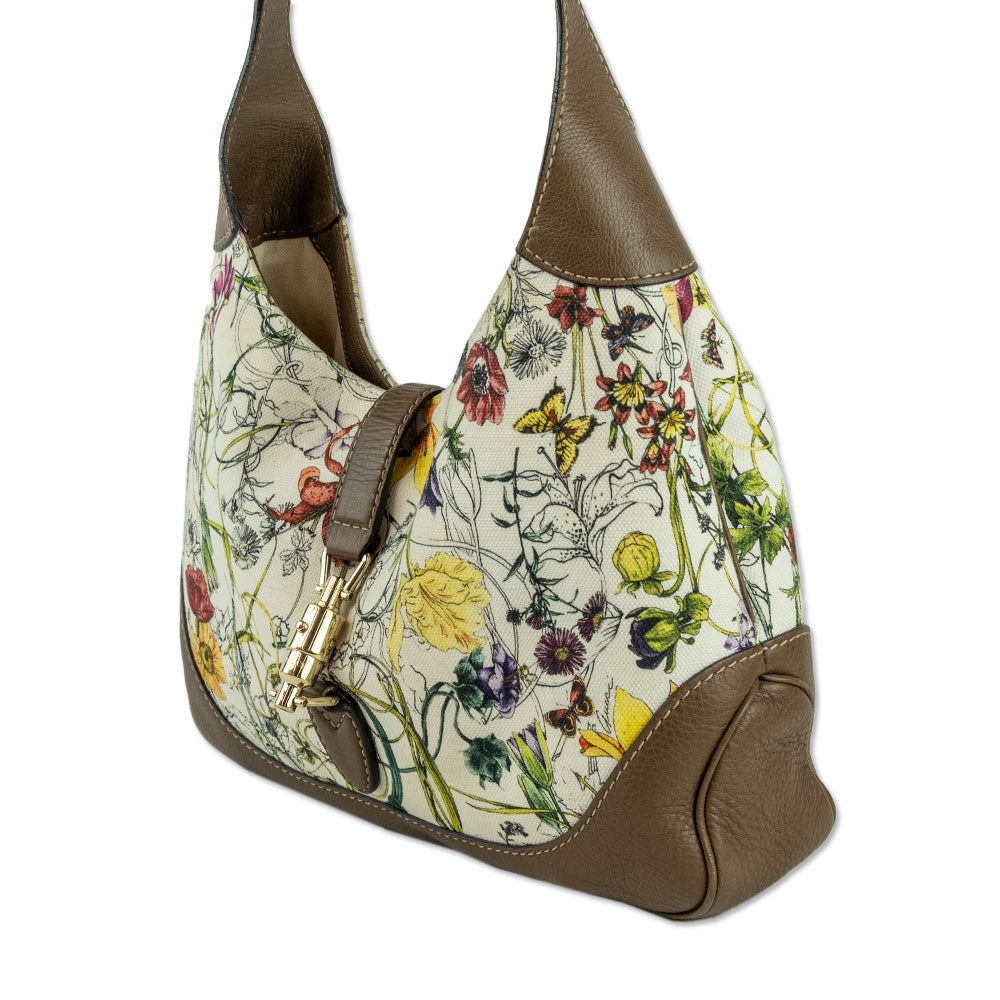 Gucci Floral Jackie Medium Shoulder Bag