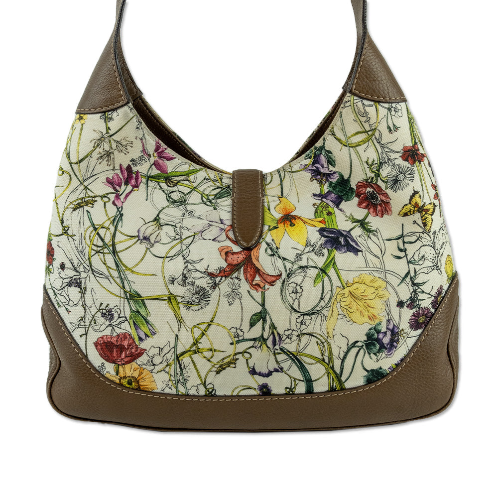 Gucci Floral Jackie Medium Shoulder Bag