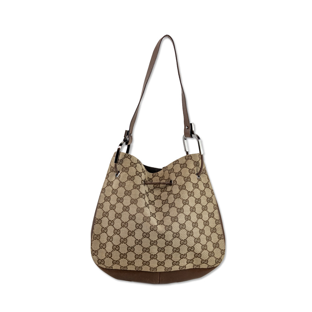 Gucci GG Canvas Drawstring Shoulder Bag