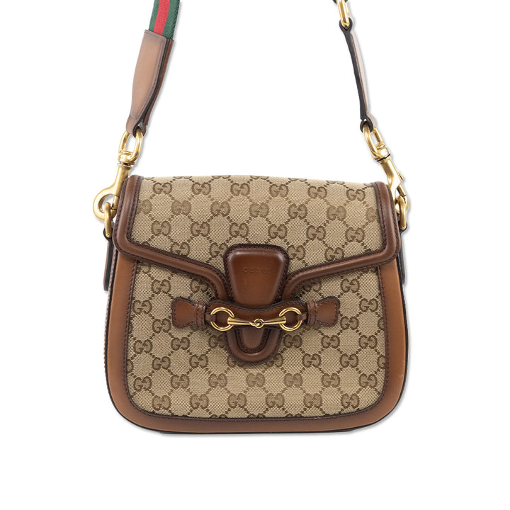 Gucci GG Canvas Medium Lady Web Bag