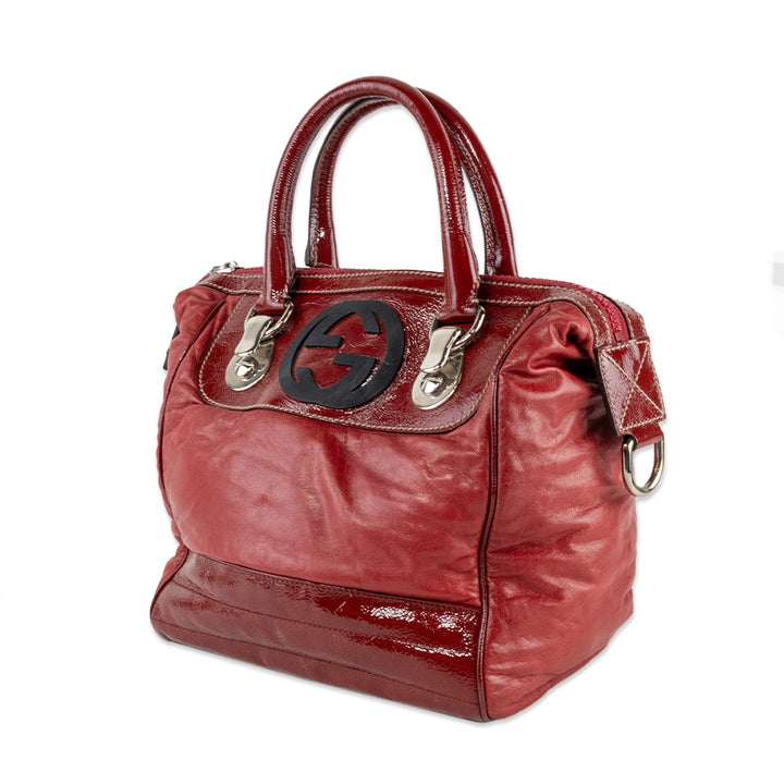 Gucci Red Snow Glam Boston Bag