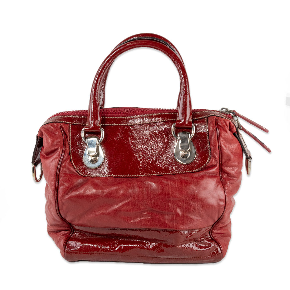 Gucci Red Snow Glam Boston Bag