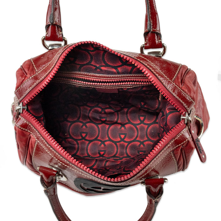 Gucci Red Snow Glam Boston Bag