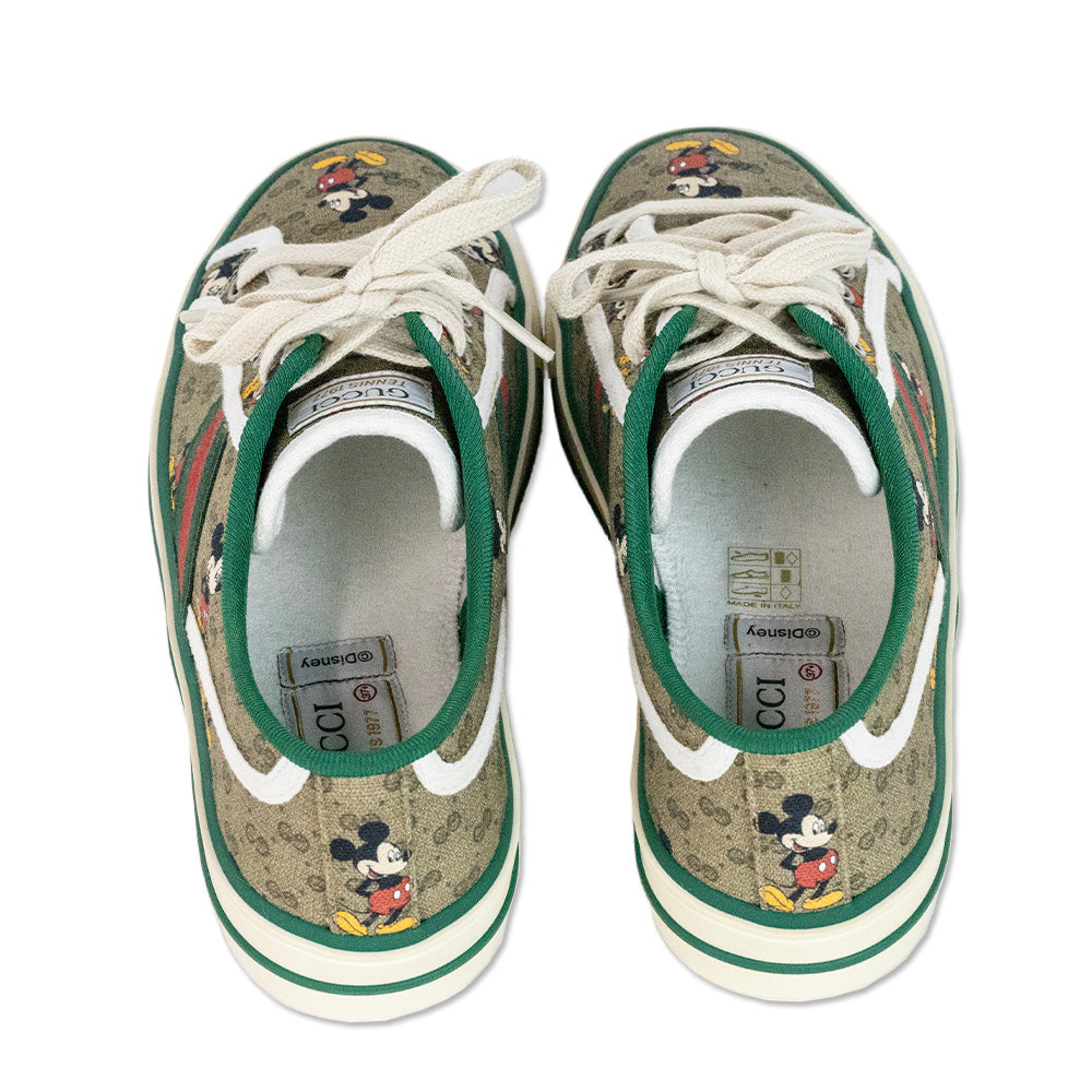 Gucci x Disney Vintage Mickey Mouse 1977 GG Supreme Monogram Canvas Tennis Sneakers