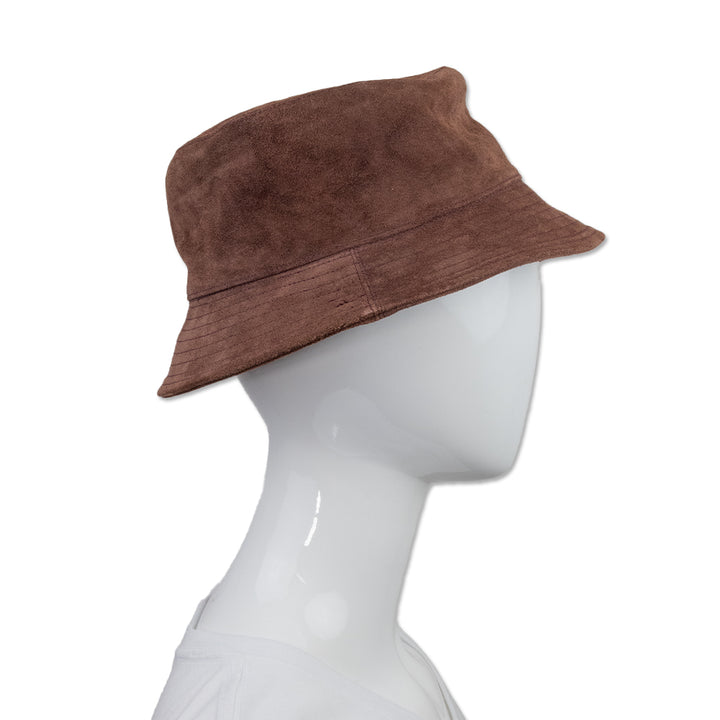 Helen Kaminski Brick Red Suede Bucket Hat