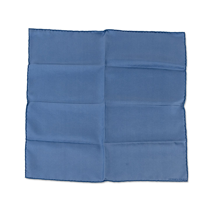 Hermès Blue Silk Pocket Square