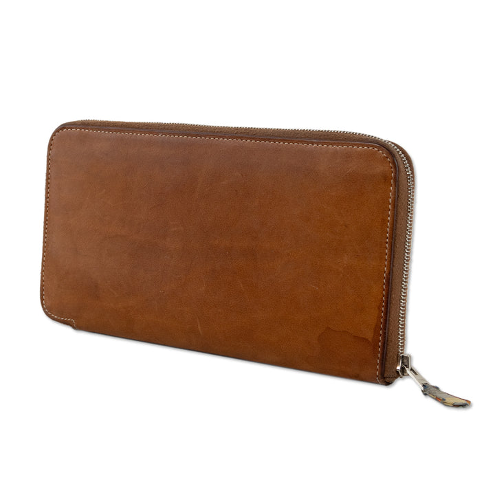 Hermès Silk'In Classique Long Brown Calfskin Wallet