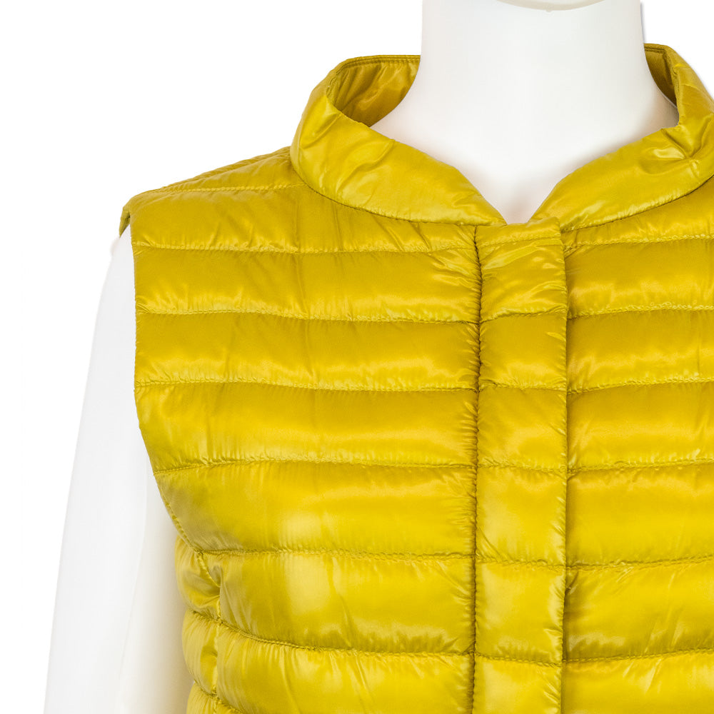 Herno Iconico Vera Yellow Nylon Fitted Vest