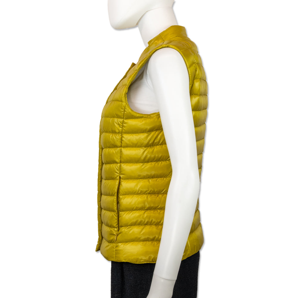 Herno Iconico Vera Yellow Nylon Fitted Vest