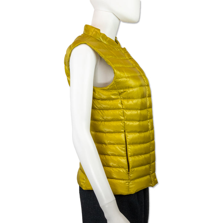 Herno Iconico Vera Yellow Nylon Fitted Vest