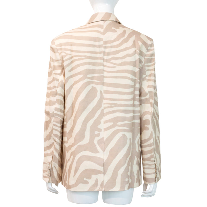 Anine Bing Kaia Zebra Sand Blazer