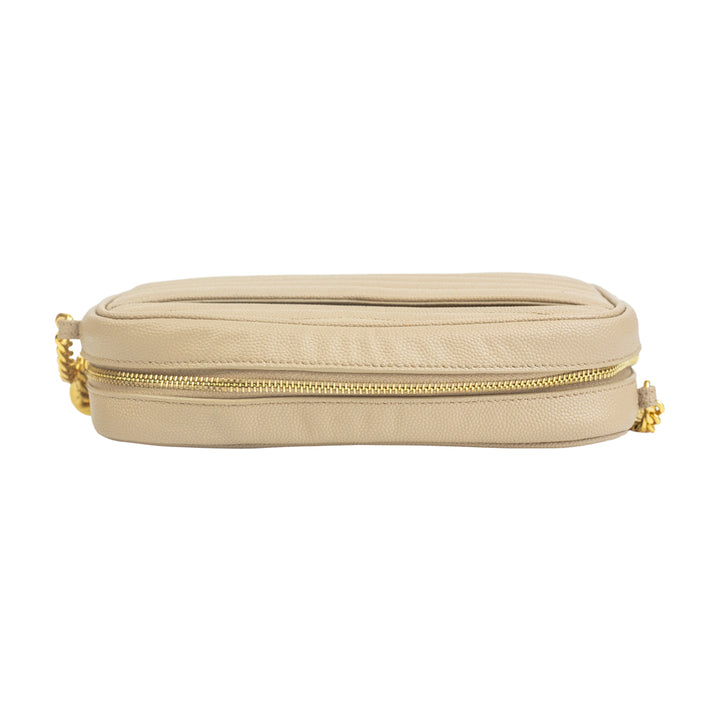 Saint Laurent Beige Matelasse Mini Lou Camera Bag