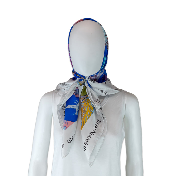 Irene Neuwirth Silk Bird Print Scarf