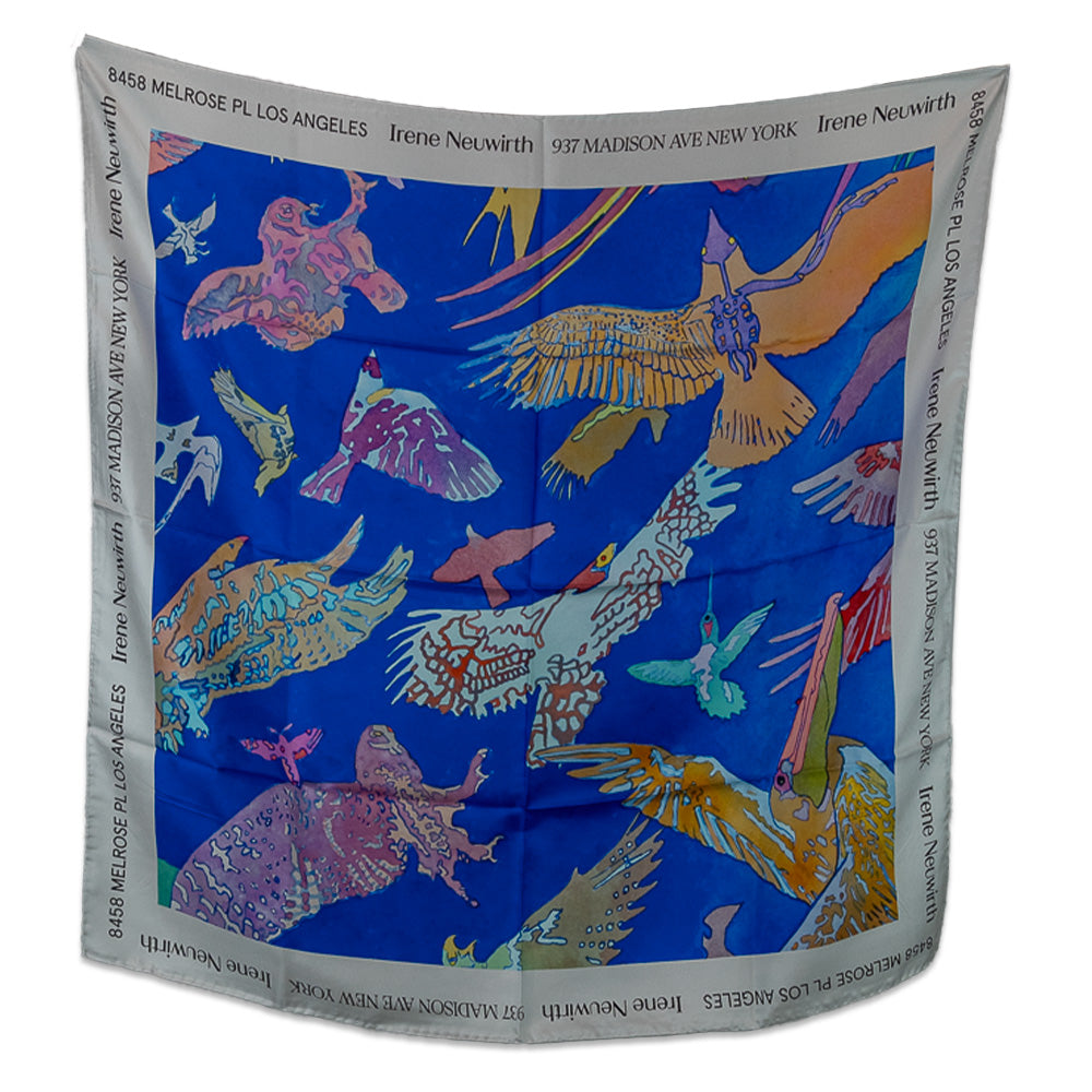 Irene Neuwirth Silk Bird Print Scarf