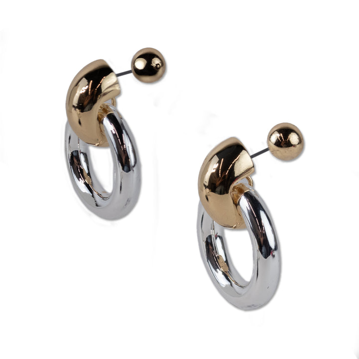 Jenny Bird Two Tone Puffy Kaye Knocker Earrings