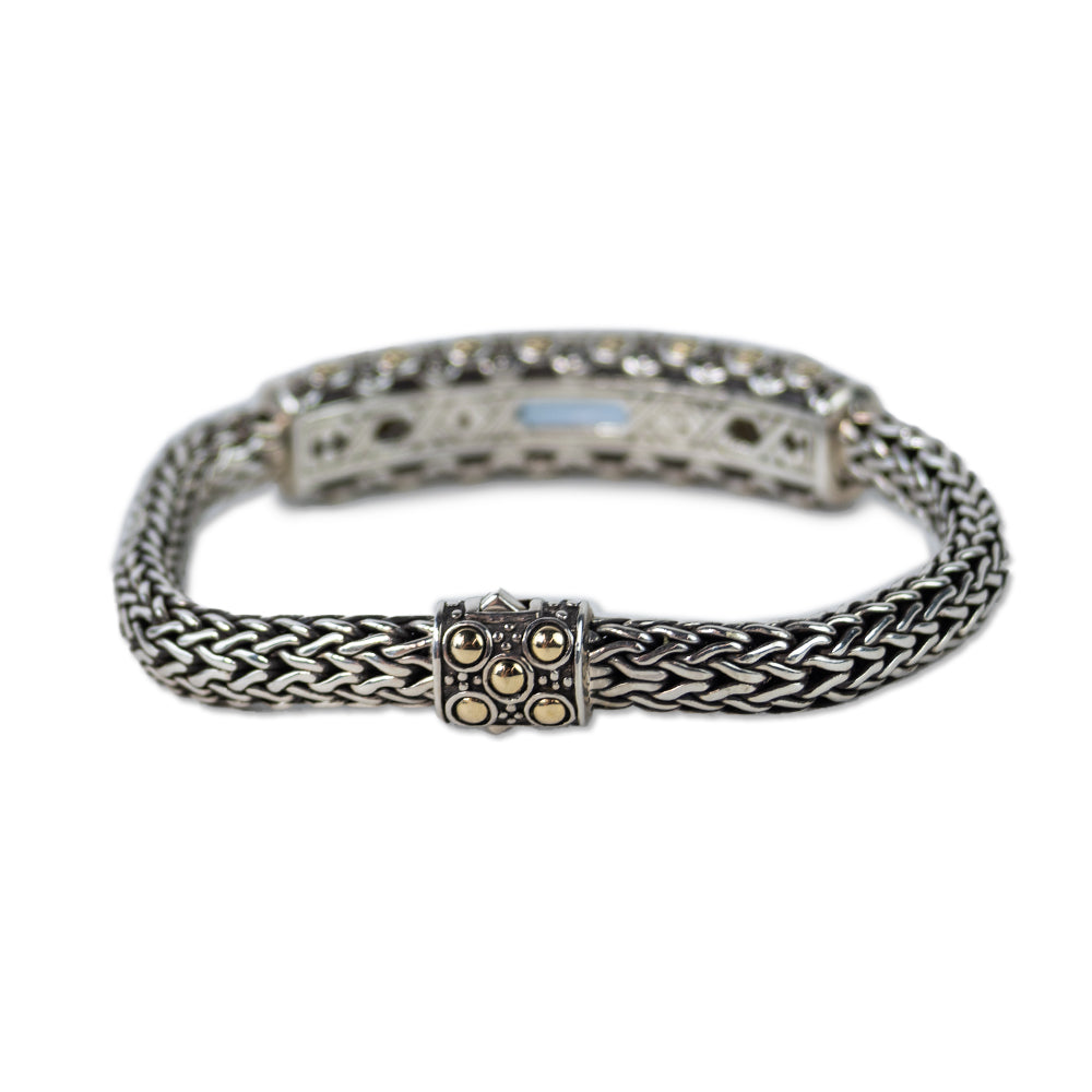 John Hardy Blue Topaz & Diamond Jaisalmar Bracelet