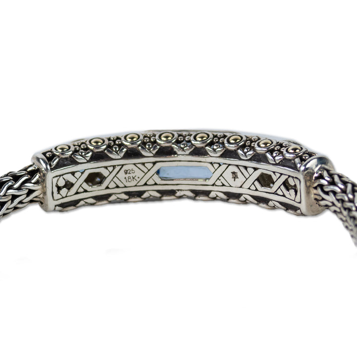 John Hardy Blue Topaz & Diamond Jaisalmar Bracelet