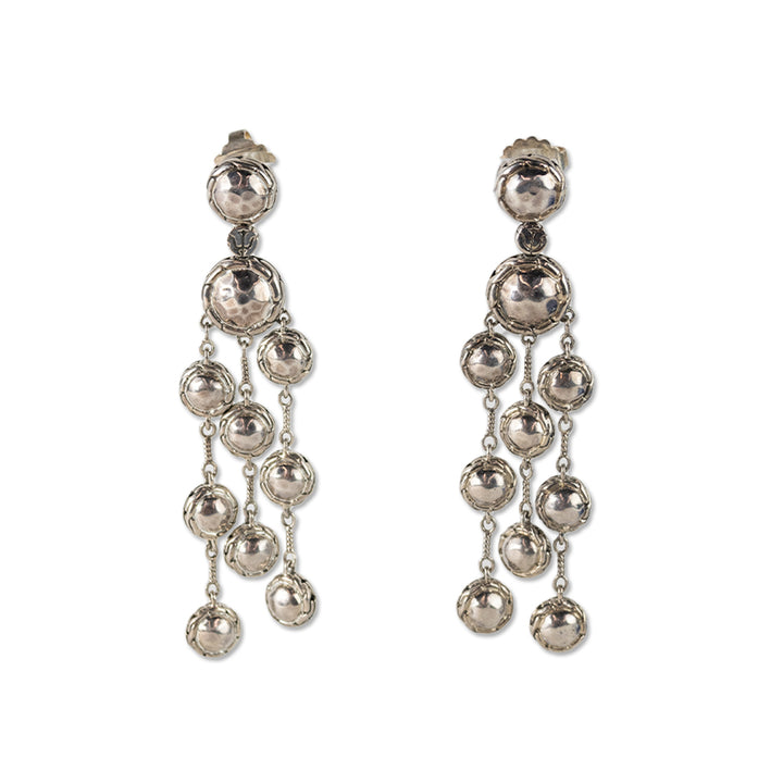 John Hardy Palu Silver Chandelier Earrings