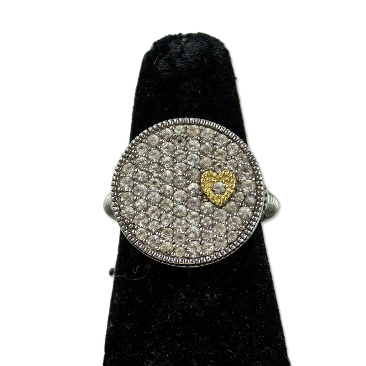 Judith Ripka Circle Heart Cocktail Ring