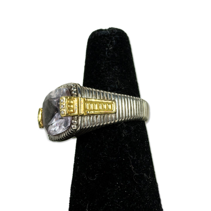 Judith Ripka Lavender Stone & Diamond Cocktail Ring